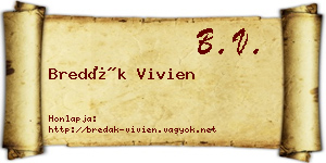 Bredák Vivien névjegykártya